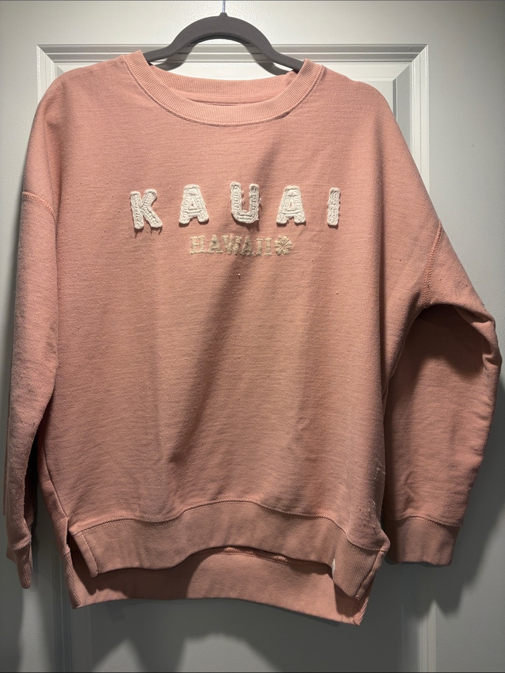 Blue 84 Pink Kauai Embroidered Crewneck Sweatshirt